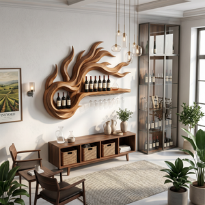 Handcrafted Modern Wine Rack Wall Mounted For Kitchen