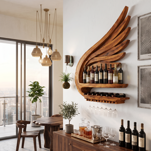 Handcrafted Farmhouse Wine Storage Rack For Home Bar