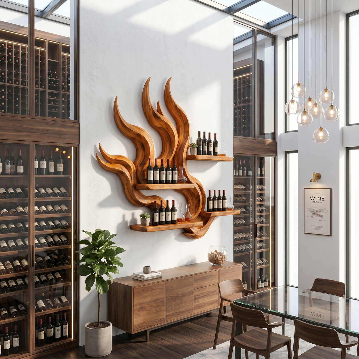 Scandinavian Wine Glass Holder For Home Bar