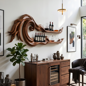 Coastal Wall Wine Rack For Beach House