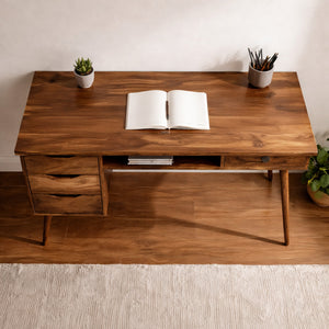Scandinavian Wooden Writing Desk For Home Office