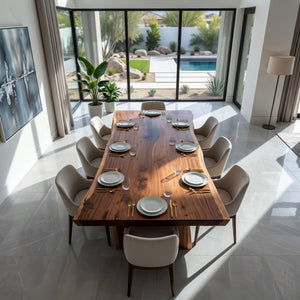 Organic Live Edge Dining Table For Dining Room Decor