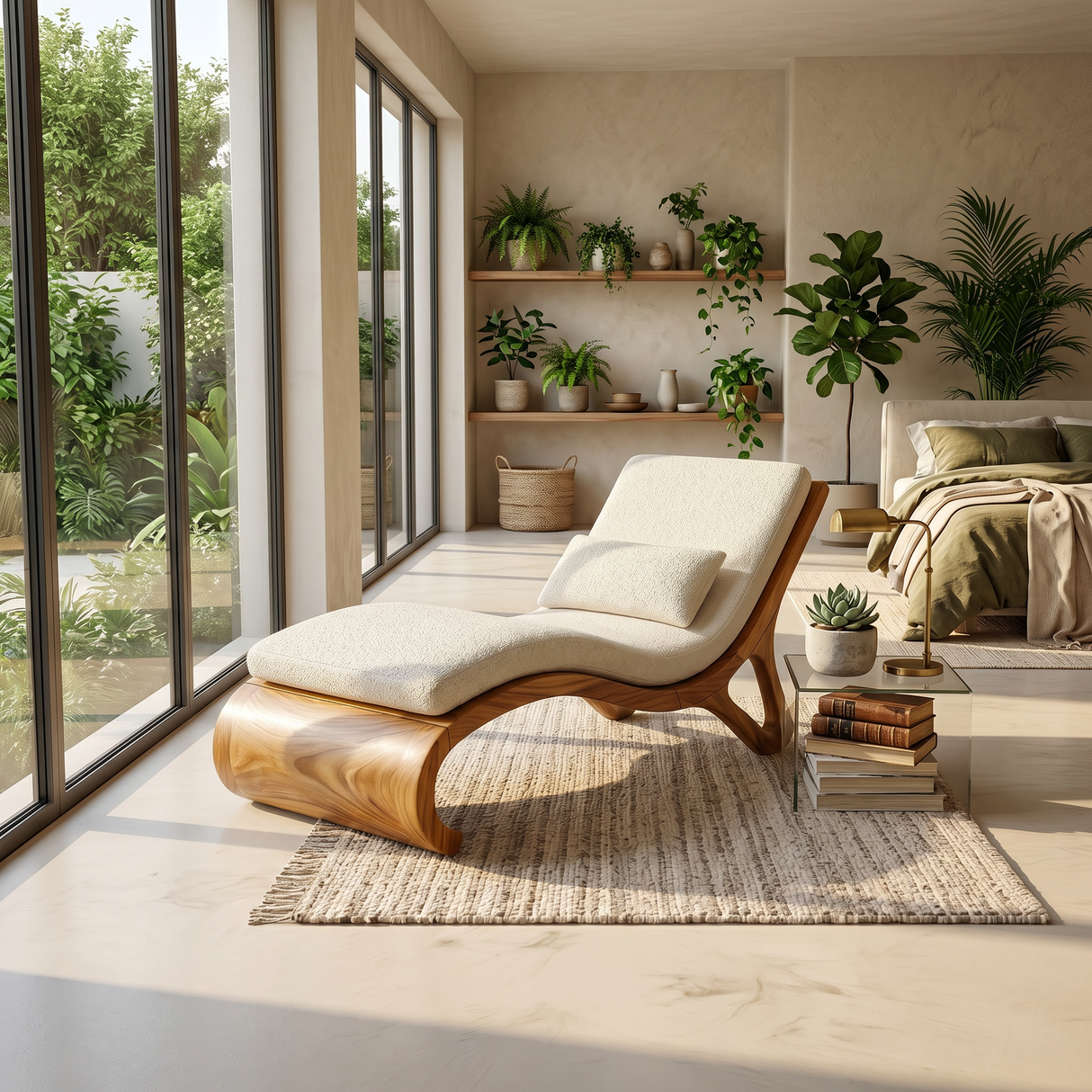 Tropical Luxury Daybed Organic Modern Villa Interior Design