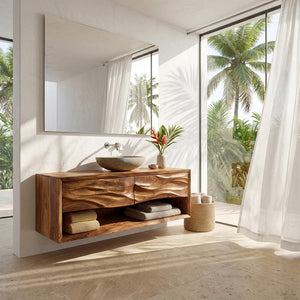 Contemporary Wooden Bathroom Vanity For Bathroom Or Spa Decor