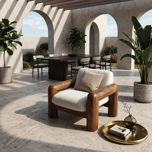 Modern Chunky Frame Armchair For Cozy Living Room