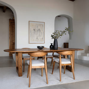 Quiet Luxury Dining Table With Soft Sculptural Edges For Dining Room