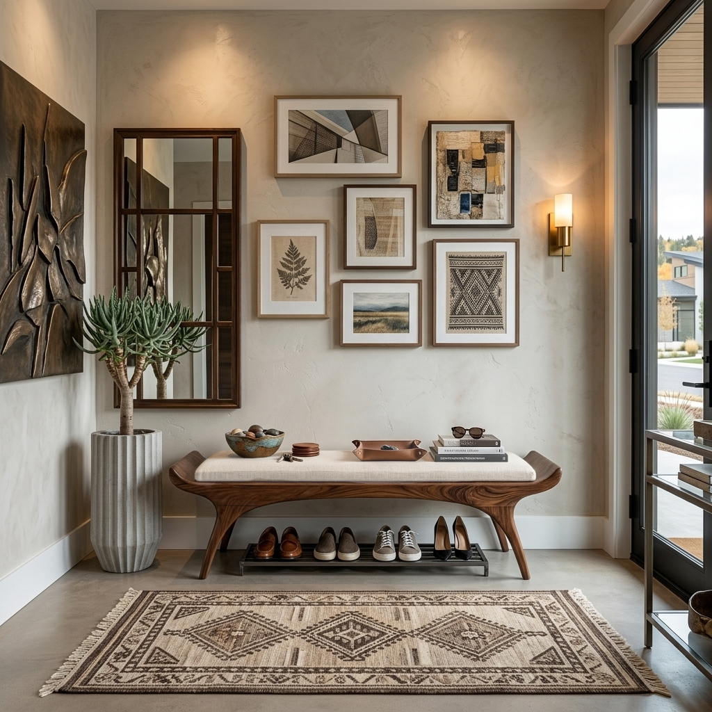 Contemporary Statement Bench For Entryway Or Home Interior