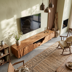 Rustic Handcrafted TV Cabinet For Home Decor