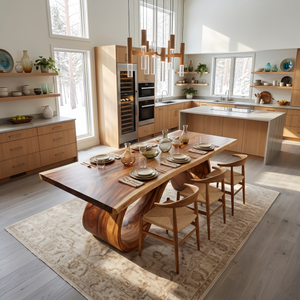 Scandinavian Irregular Dining Table For Everyday Dining Area