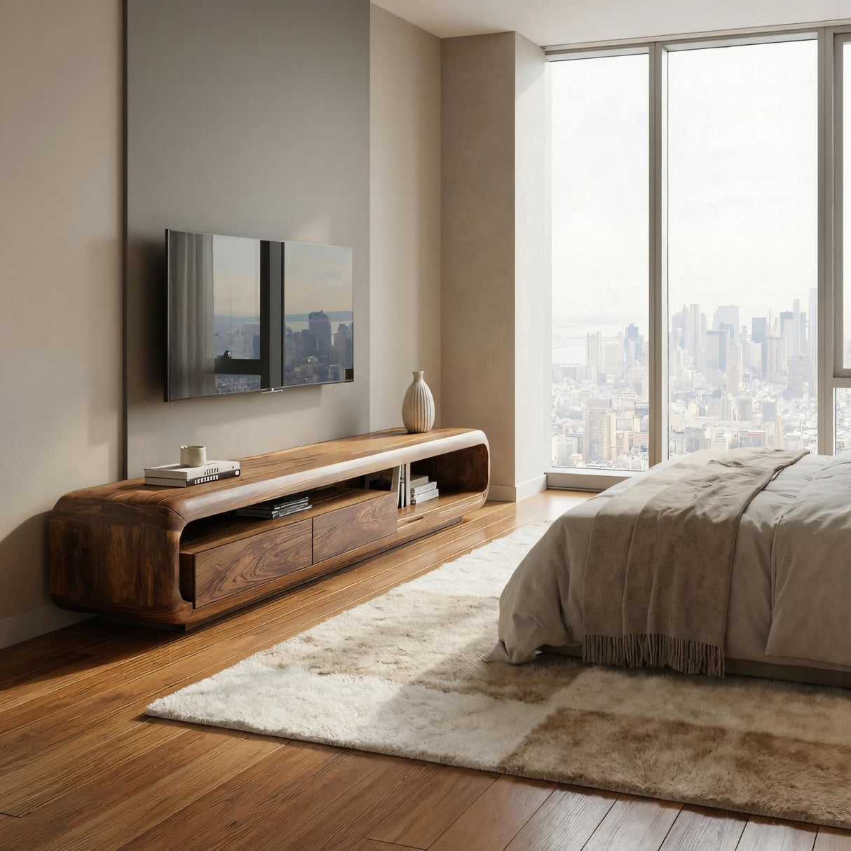 Quiet Luxury Minimalist TV Console For Living Room