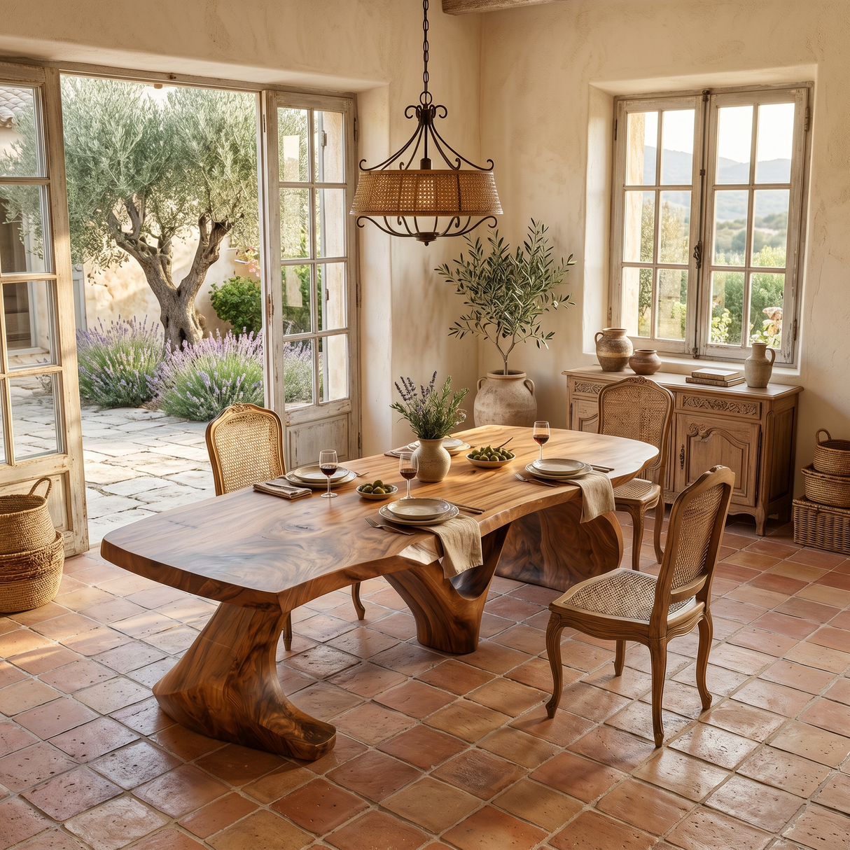 Modern Slab Dining Table For Formal Dining Room