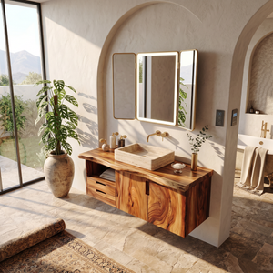 Modern Double Sink Vanity Lake House Bathroom