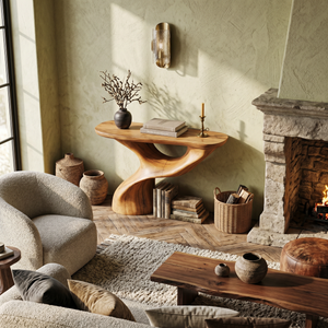 Farmhouse Solid Wood Console Table For Furniture Decor Space