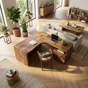 Minimalist L Shaped Computer Desk For Home Office