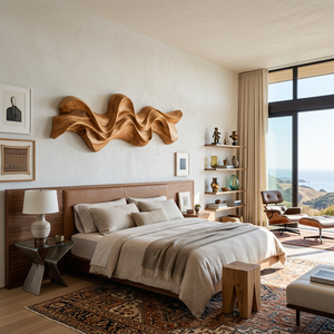 Modern Wavy Wall Art Sculpture For Living Room