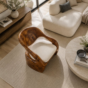Organic Sculptural Lounge Chair For Living Or Bedroom
