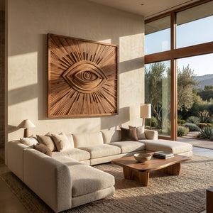 Modern Wooden Eye Wall Art For Living Room Decor