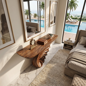 Luxury Spiral Base Console Table Contemporary Villa