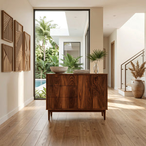 Minimalist  Console Table With Multiple Compartments For Living Room