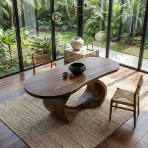 Contemporary Wooden Dining Table For Family Dining Room