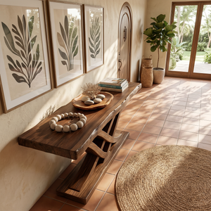 Organic Branch Base Console Table Contemporary Entryway