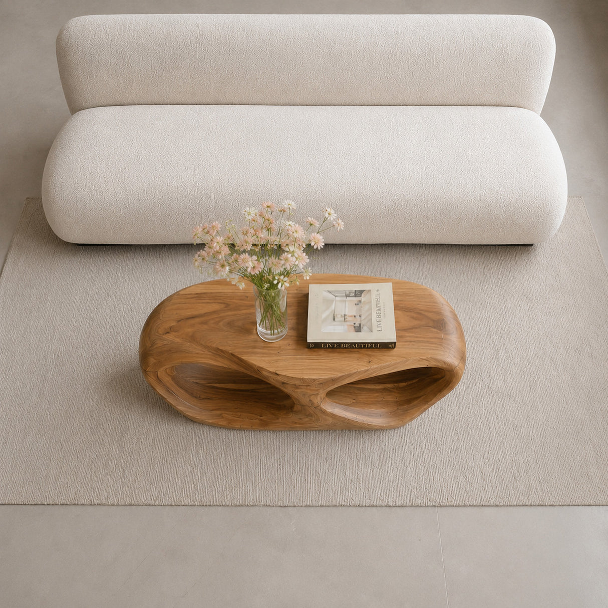 Organic Modern Coffee Table For Living Room Interiors