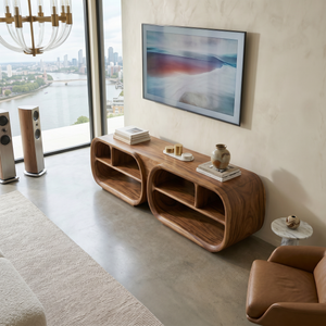 Luxury TV Console Architectural Wood Design
