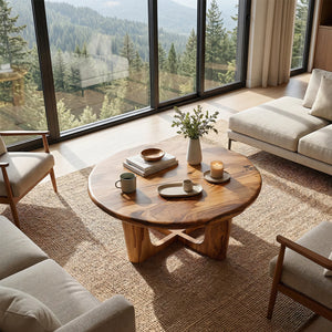 Modern Handcrafted Live Edge Low Table For Living Room Furniture Decor