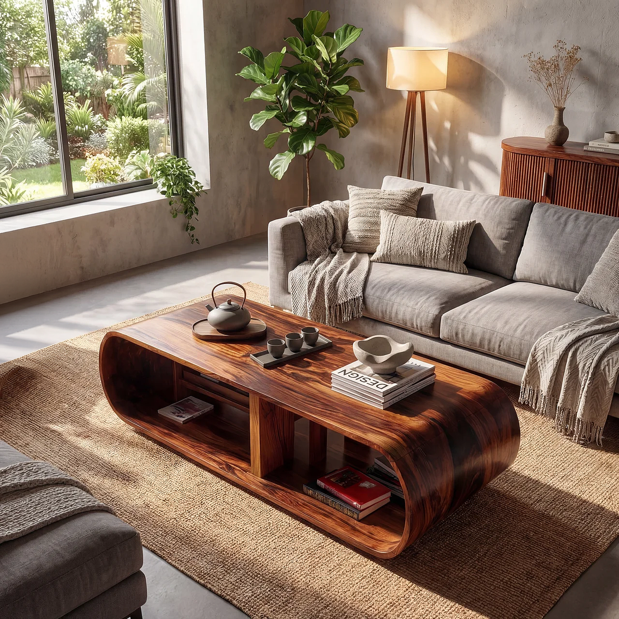 Farmhouse Wooden Live Edge Low Table For Entryway Design And Decor