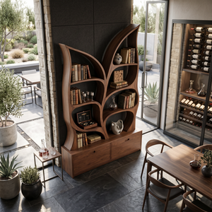 Modern Display Bookshelf For Quiet Reading Room