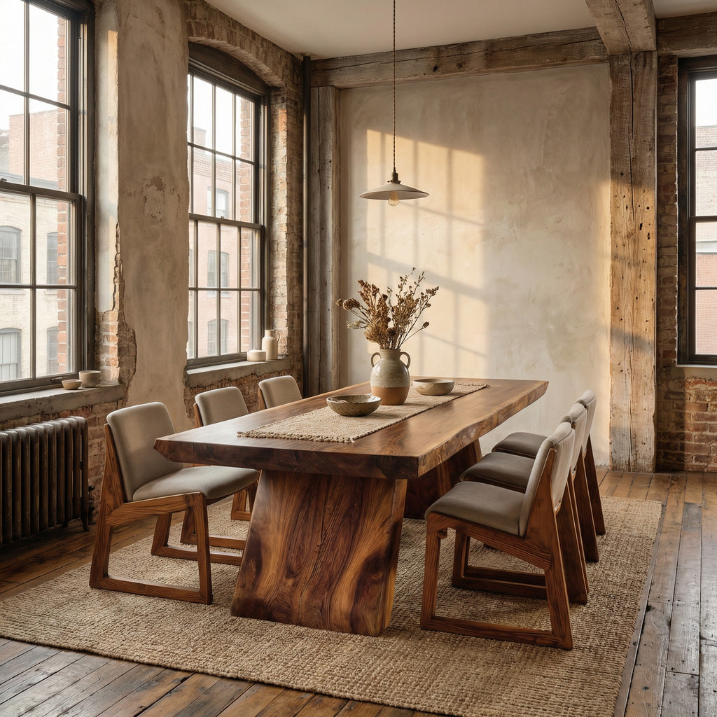 Modern Handcrafted Wooden Dining Table For Dining Room