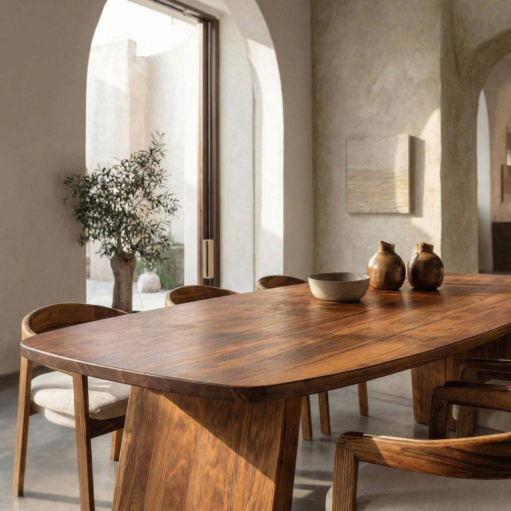 Luxury Organic Dining Table With Sculptural Form For Dining Room