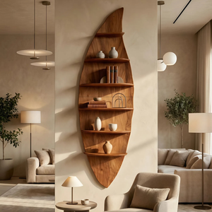 Mid Century Shelving Unit For Study Room Storage