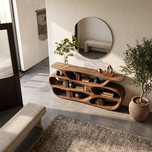Modern Curved Shelf For Living Room Or Office