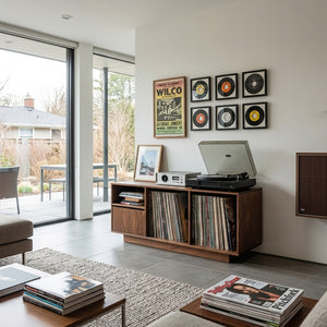 Contemporary Turntable Record Cabinet For Living Room