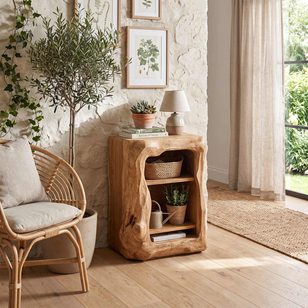 Rustic Wooden Nightstand Bedroom Furniture Essential