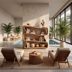 Minimalist Decorative Bookshelf Storage Organizer For Living Room