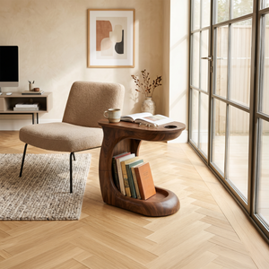 Contemporary Sculptural Side Table For Penthouse Interior Space