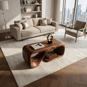 Modern Sculptural Coffee Table For Living Room Decor