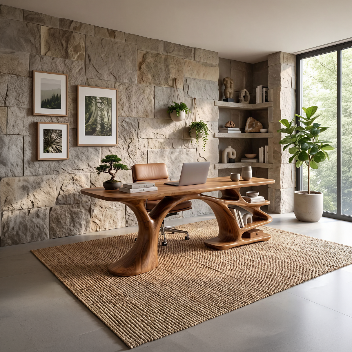 Contemporary Branch Base Writing Desk Home Office