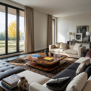 Minimalist Coffee Table Two Layers For Living Decor