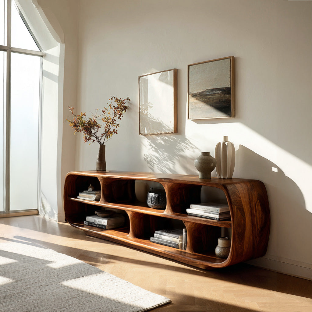 Minimalist Wooden Display Bookshelf For Living Room Decor