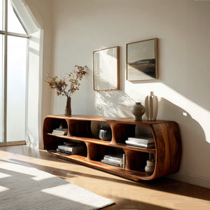 Minimalist Wooden Display Bookshelf For Living Room Decor