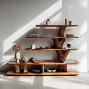 Modern Wooden Open Bookshelf For Modern Interiors