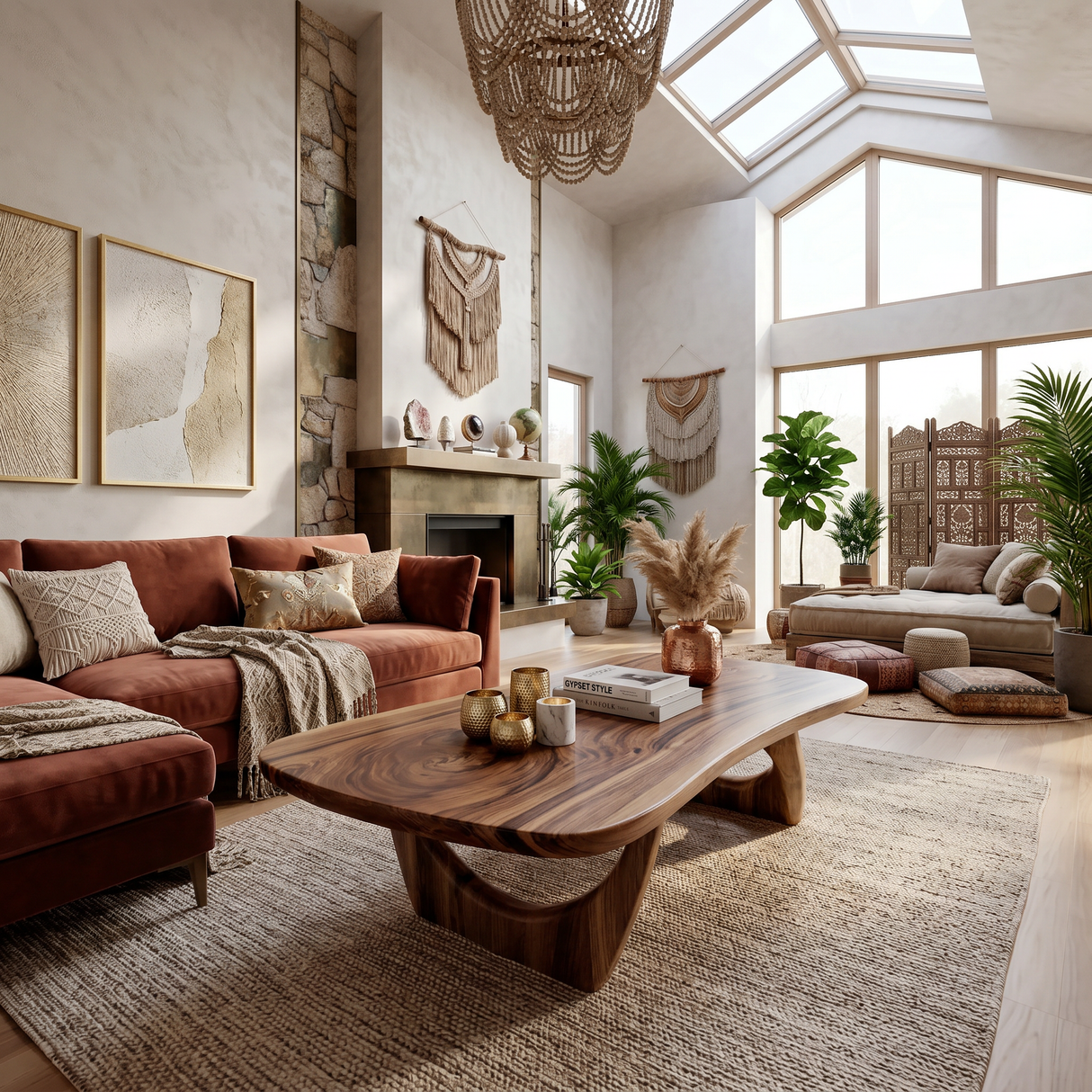 Rustic Solid Wood Coffee Table For Living Room Decor Ideas