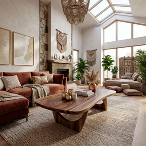 Rustic Solid Wood Coffee Table For Living Room Decor Ideas