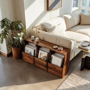 Modern Farmhouse Box Pocket Magazine Rack For Living Room