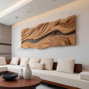 Modern Wall Art With Layered Design For Living Room