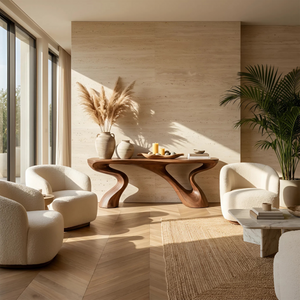 Minimalist Floating Console Table For Apartment Interior Design