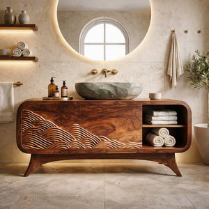 Contemporary Wooden Bathroom Vanity For Bathroom Decor